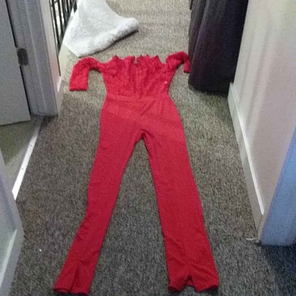Red, rose, romper